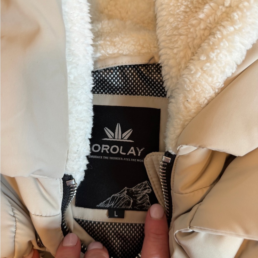 Cream Puffer Jacket with Soft Lining - Picture 2 of 3